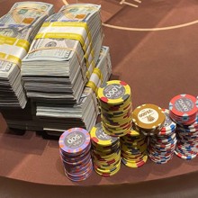 Poker chips and cash